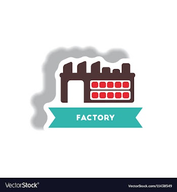 Stylish icon in paper sticker style building vector image