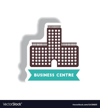 Stylish icon in paper sticker style building vector image