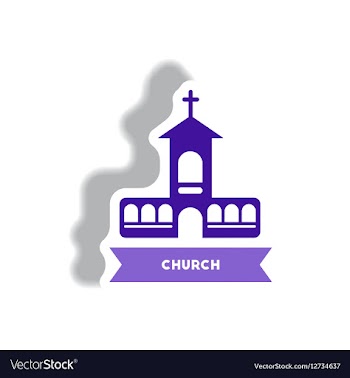 Stylish icon in paper sticker style building vector image