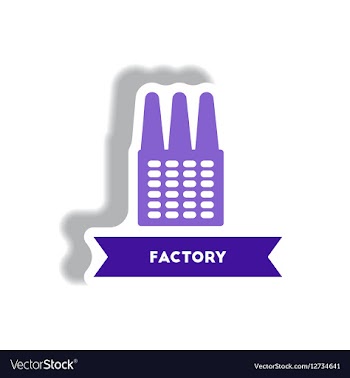 Stylish icon in paper sticker style building vector image