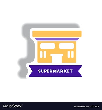 Stylish icon in paper sticker style building vector image