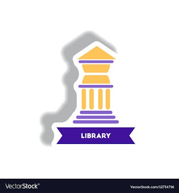 Stylish icon in paper sticker style building vector image