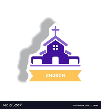 Stylish icon in paper sticker style building vector image