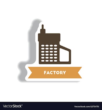 Stylish icon in paper sticker style building vector image