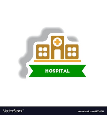 Stylish icon in paper sticker style building vector image