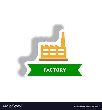 Stylish icon in paper sticker style building vector image