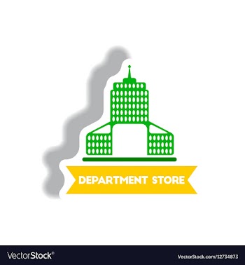Stylish icon in paper sticker style building vector image