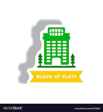 Stylish icon in paper sticker style building vector image
