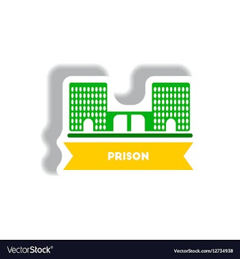 Stylish icon in paper sticker style building vector image