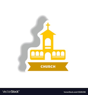 Stylish icon in paper sticker style building vector image