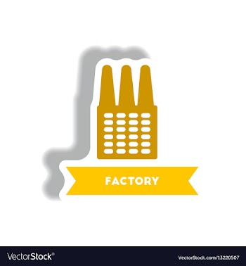 Stylish icon in paper sticker style building vector image