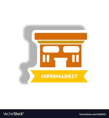 Stylish icon in paper sticker style building vector image