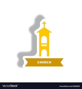 Stylish icon in paper sticker style building vector image