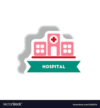Stylish icon in paper sticker style building vector image
