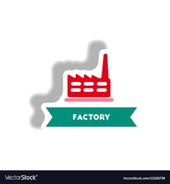 Stylish icon in paper sticker style building vector image