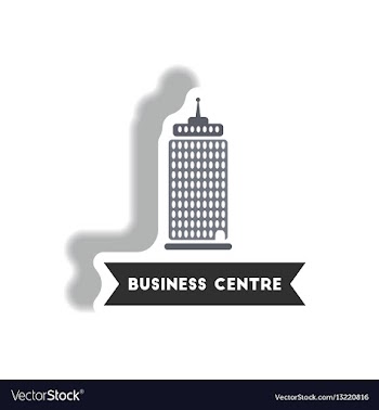 Stylish icon in paper sticker style building vector image