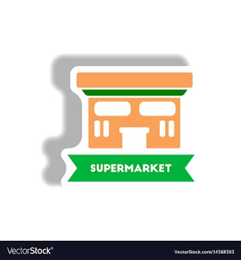 Stylish icon in paper sticker style building vector image