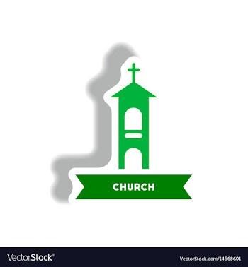 Stylish icon in paper sticker style building vector image