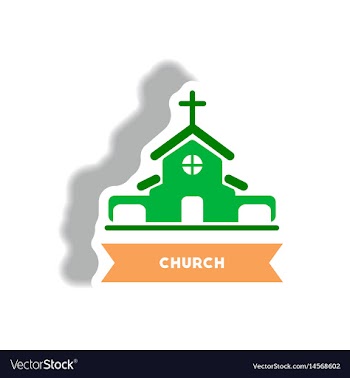 Stylish icon in paper sticker style building vector image