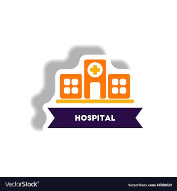 Stylish icon in paper sticker style building vector image