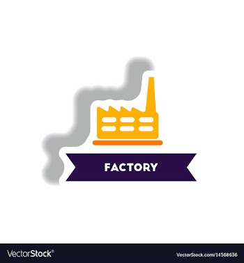 Stylish icon in paper sticker style building vector image