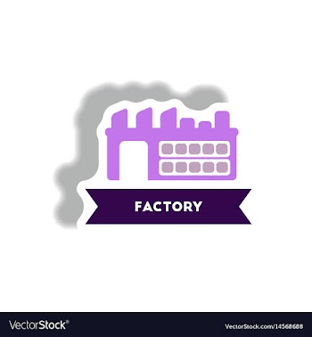 Stylish icon in paper sticker style building vector image
