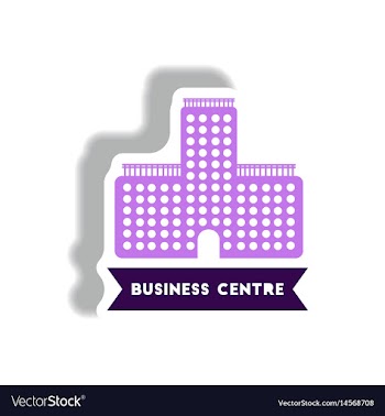 Stylish icon in paper sticker style building vector image