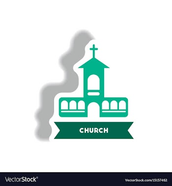 Stylish icon in paper sticker style building vector image