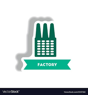 Stylish icon in paper sticker style building vector image