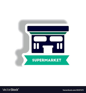 Stylish icon in paper sticker style building vector image