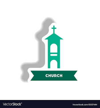 Stylish icon in paper sticker style building vector image