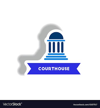 Stylish icon in paper sticker style building vector image