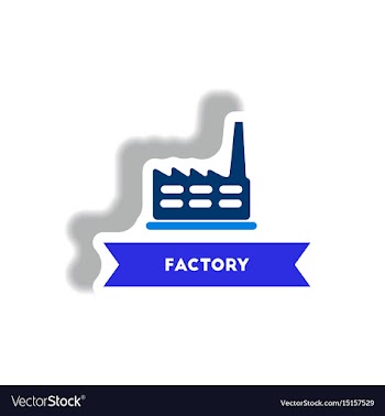 Stylish icon in paper sticker style building vector image