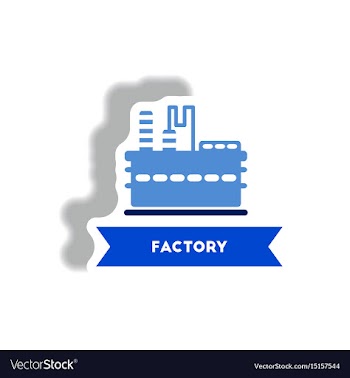 Stylish icon in paper sticker style building vector image