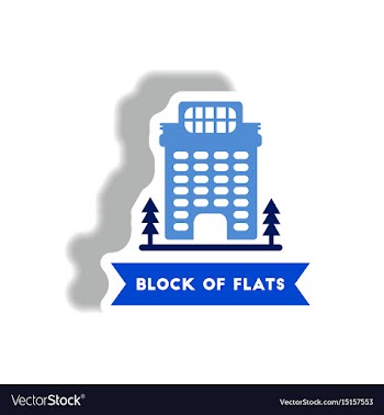 Stylish icon in paper sticker style building vector image