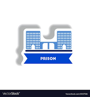 Stylish icon in paper sticker style building vector image