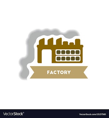 Stylish icon in paper sticker style building vector image