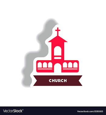 Stylish icon in paper sticker style building vector image