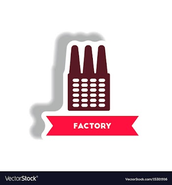 Stylish icon in paper sticker style building vector image