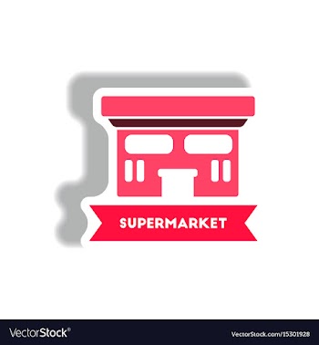 Stylish icon in paper sticker style building vector image