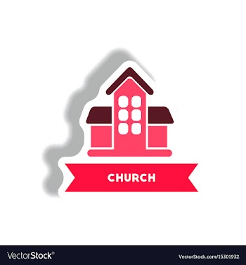 Stylish icon in paper sticker style building vector image
