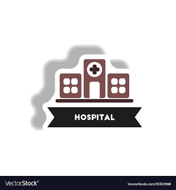 Stylish icon in paper sticker style building vector image