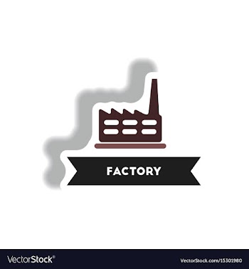 Stylish icon in paper sticker style building vector image