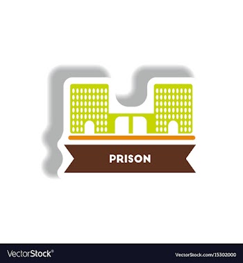 Stylish icon in paper sticker style building vector image