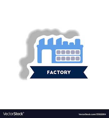 Stylish icon in paper sticker style building vector image