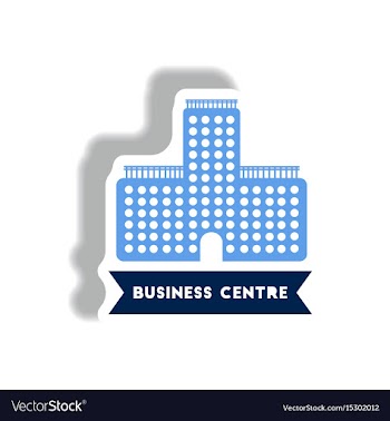 Stylish icon in paper sticker style building vector image