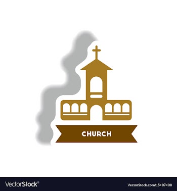 Stylish icon in paper sticker style building vector image