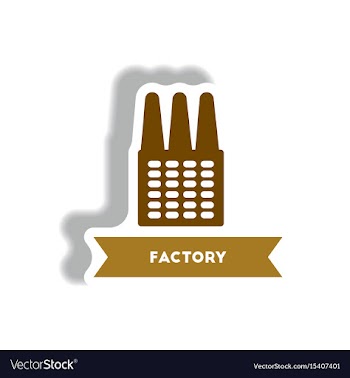 Stylish icon in paper sticker style building vector image