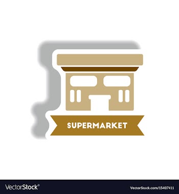 Stylish icon in paper sticker style building vector image