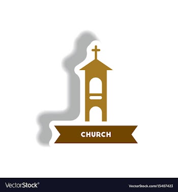 Stylish icon in paper sticker style building vector image